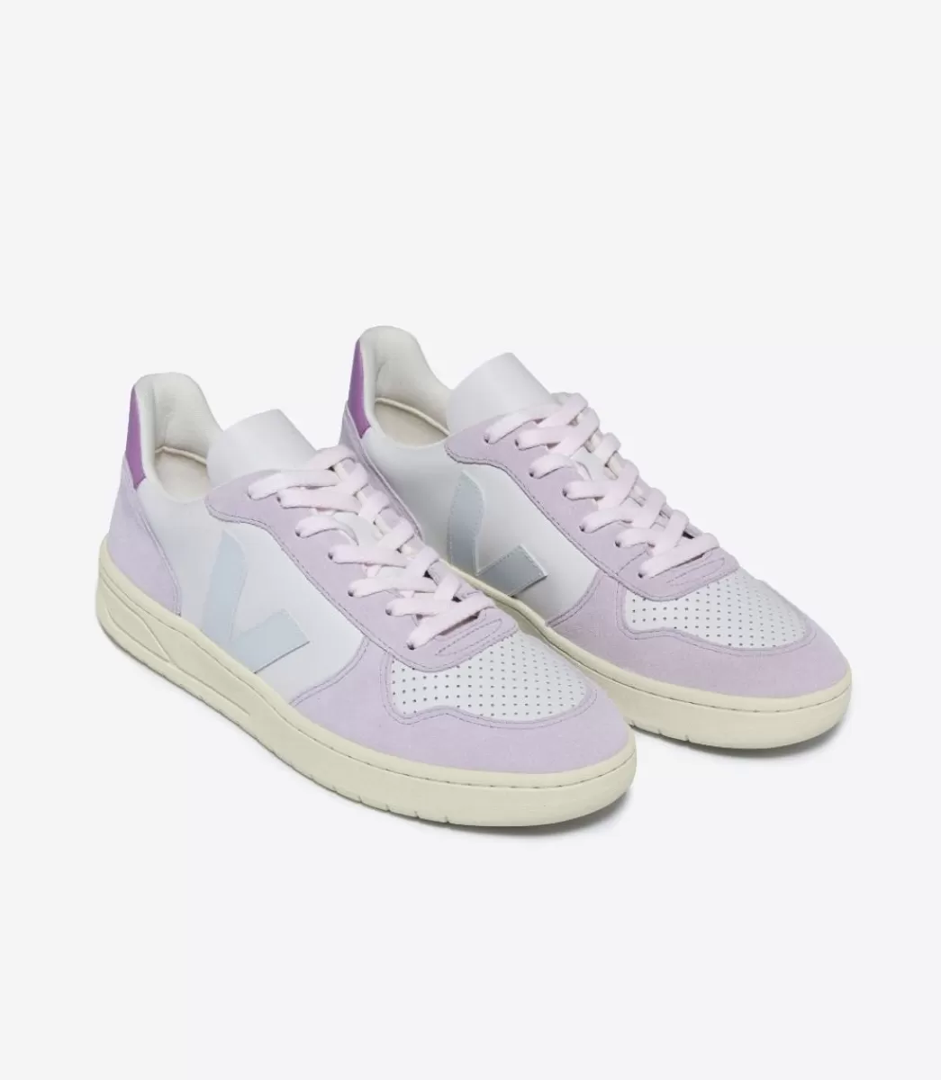 Femme VEJA V-10<V-10 LEATHER GRAVEL MENTHOL PARME
