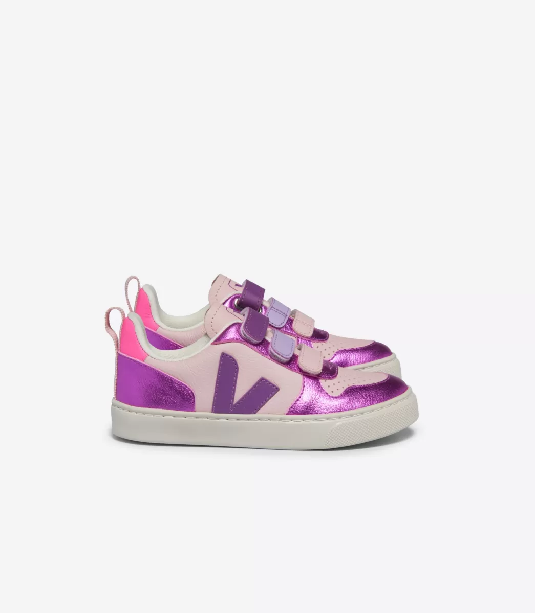 Enfant VEJA V-10<V-10 LEATHER PETALE MULTICO COSMOS