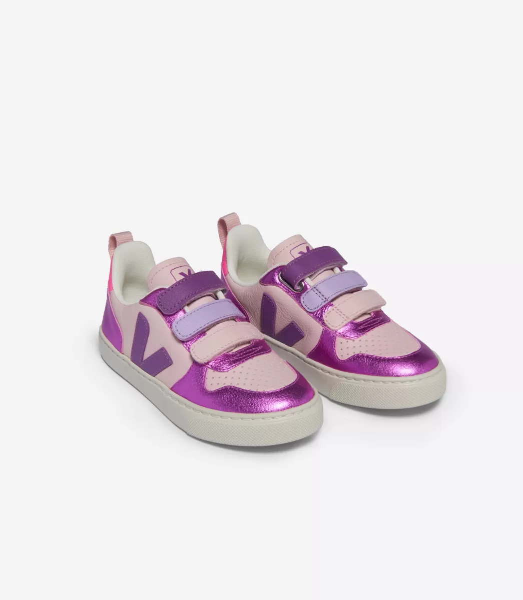 Enfant VEJA V-10<V-10 LEATHER PETALE MULTICO COSMOS