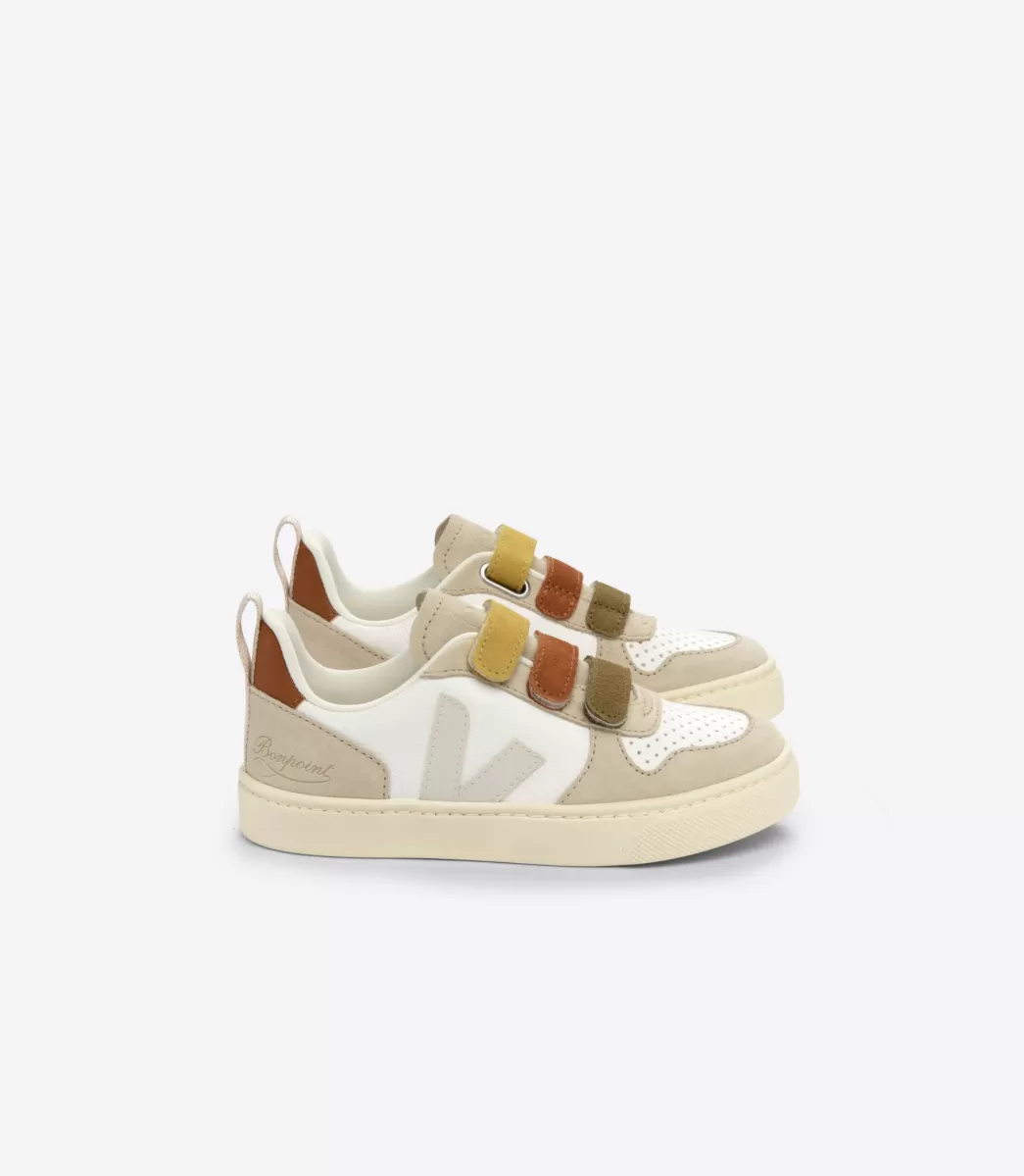 Enfant VEJA Collab | V-10<V-10 LEATHER X BONPOINT MULTICO ALMOND