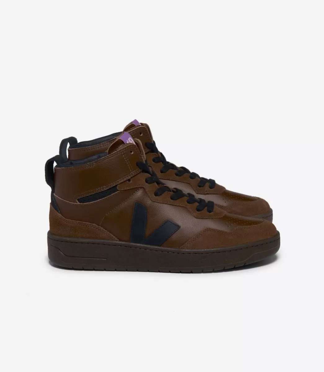 Femme VEJA V-95 | V-95<V-95 LEATHER WALNUT BLACK