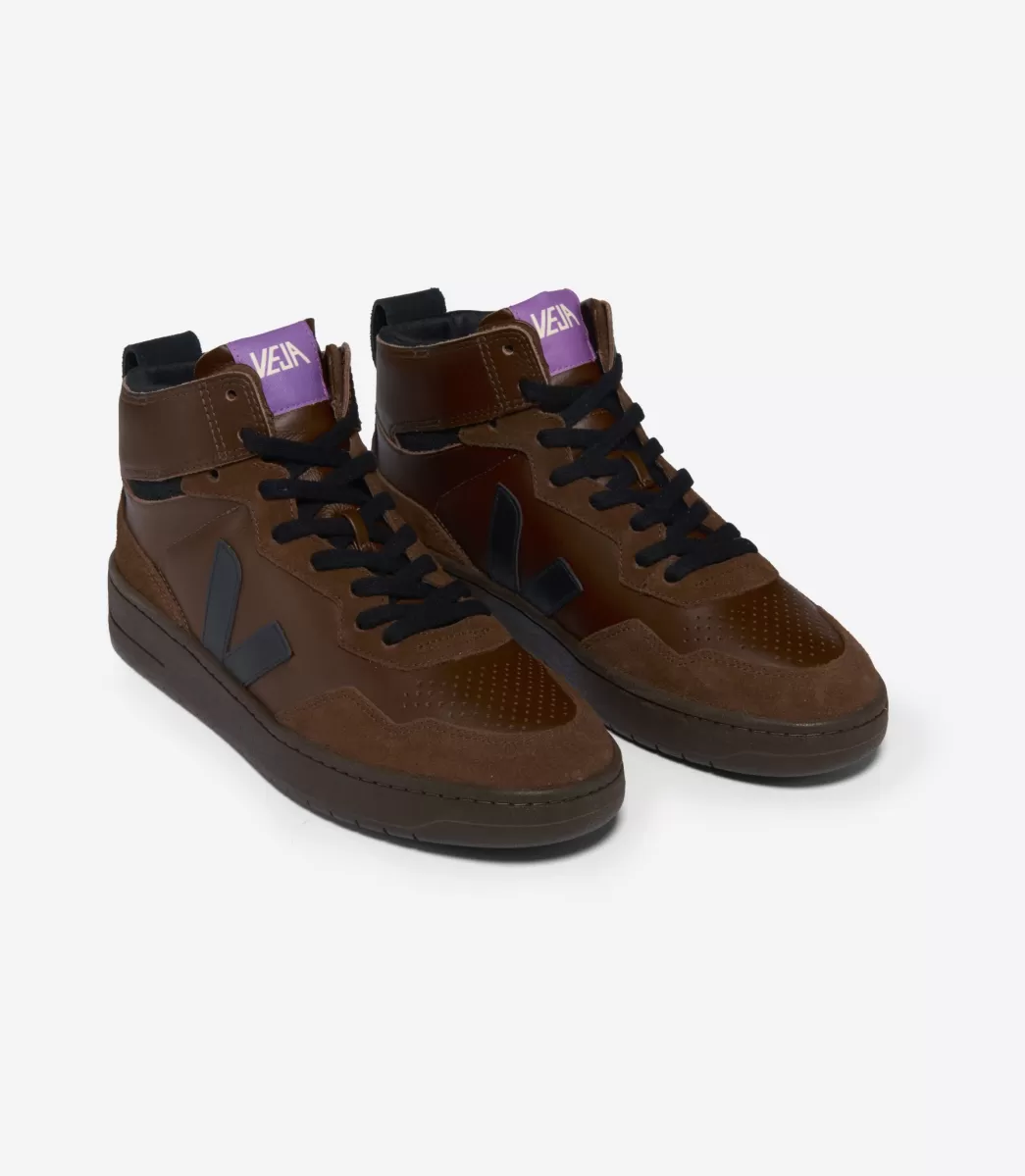 Femme VEJA V-95 | V-95<V-95 LEATHER WALNUT BLACK