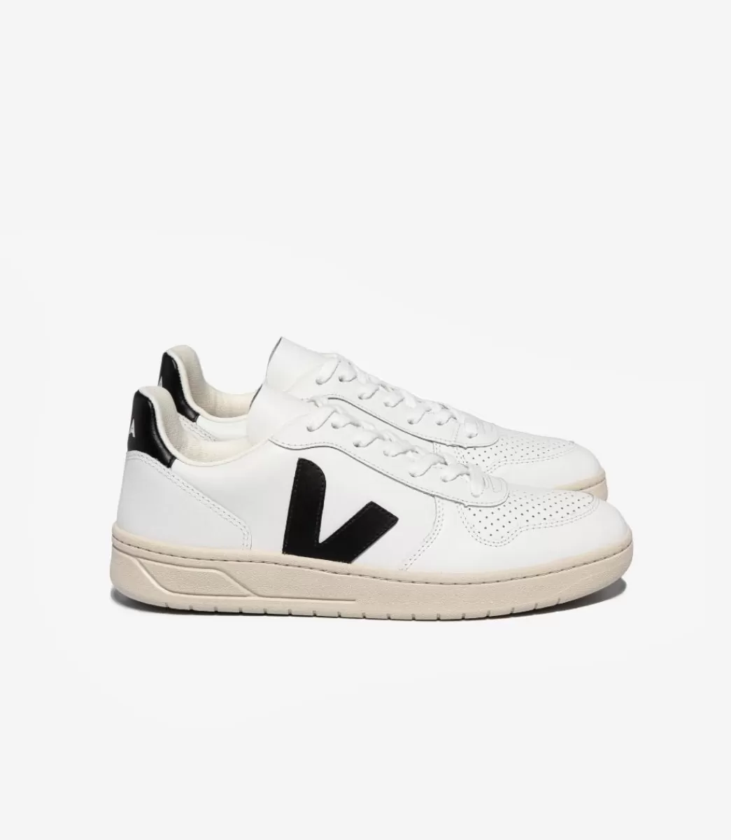 Femme VEJA V-10 | V-10<V-10 LEATHER WHITE BLACK