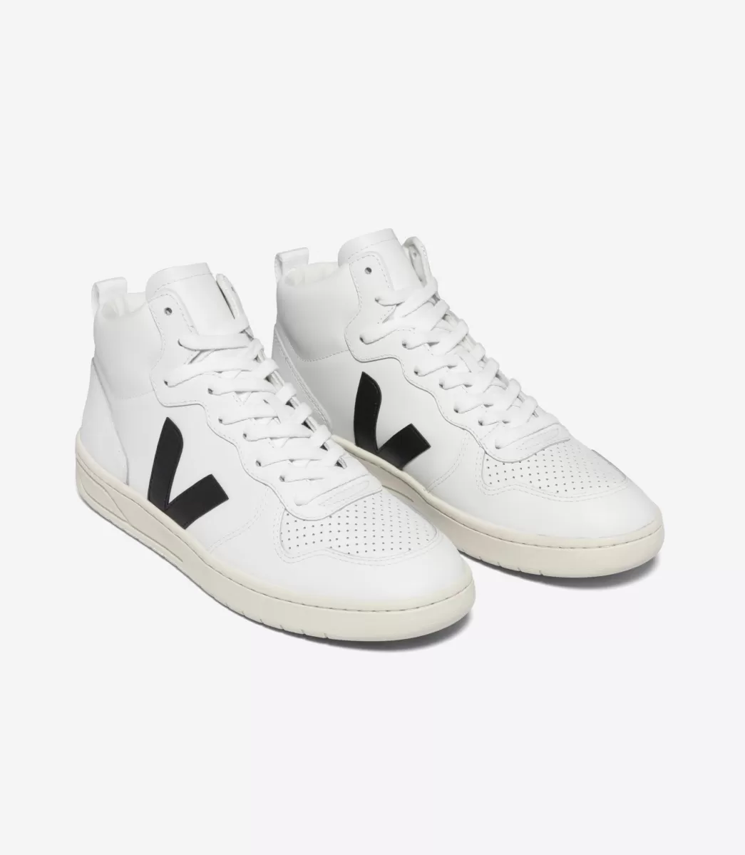 Femme VEJA V-15 | V-15<V-15 LEATHER WHITE BLACK