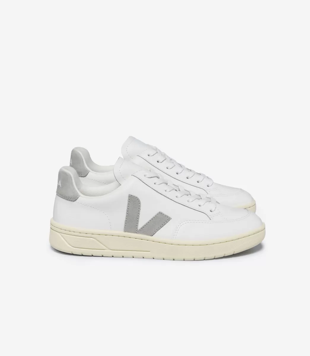 Femme VEJA V-12 | V-12<V-12 LEATHER WHITE LIGHT GREY