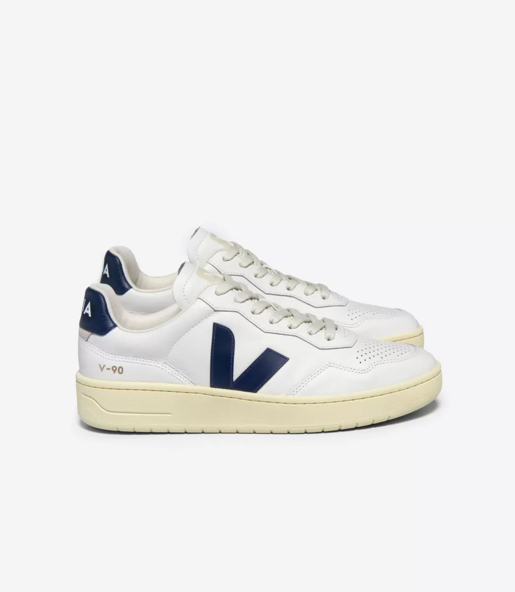 Femme VEJA V-90 | V-90<V-90 LEATHER WHITE NAUTICO