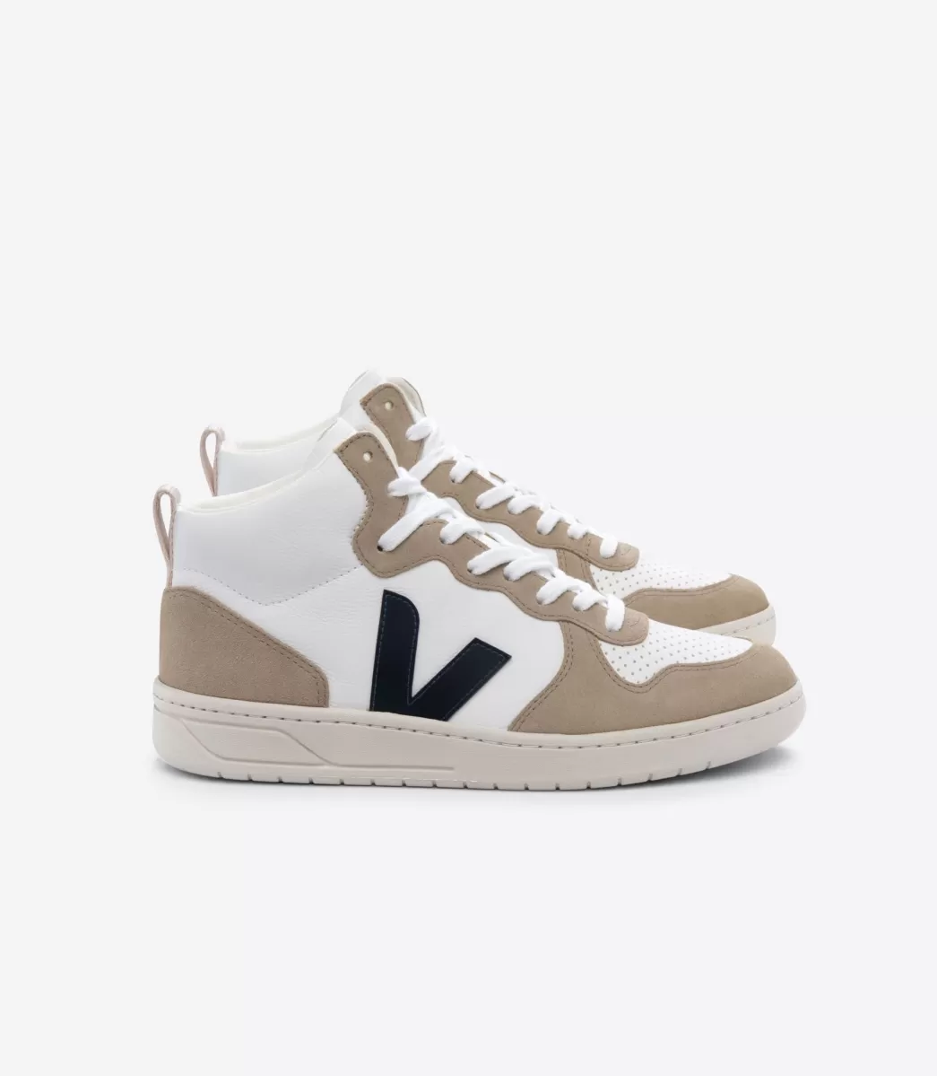 Femme VEJA V-15 | V-15<V-15 LEATHER WHITE NAUTICO SAHARA