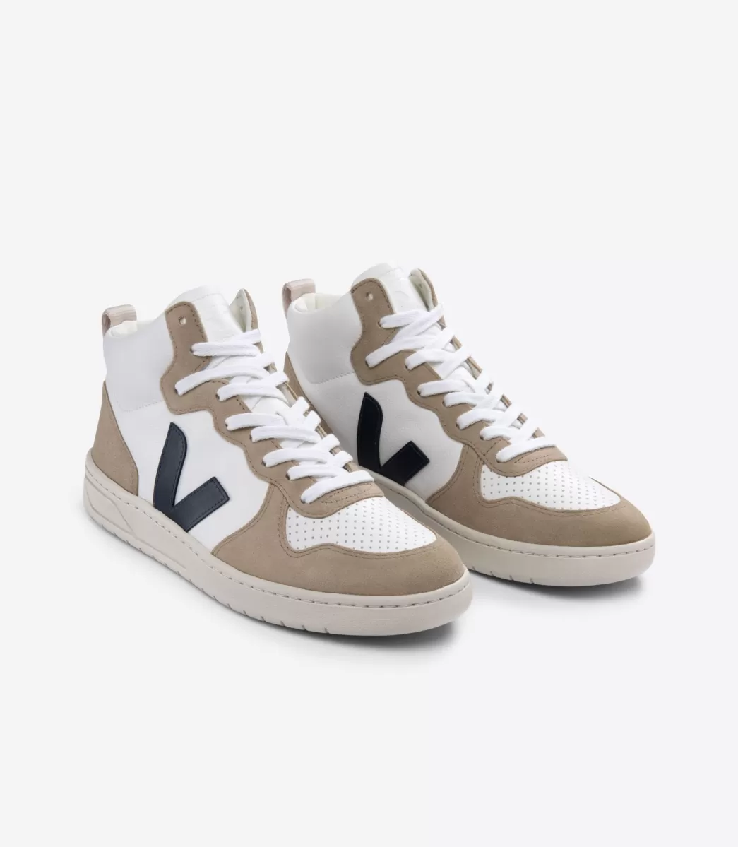 Femme VEJA V-15 | V-15<V-15 LEATHER WHITE NAUTICO SAHARA