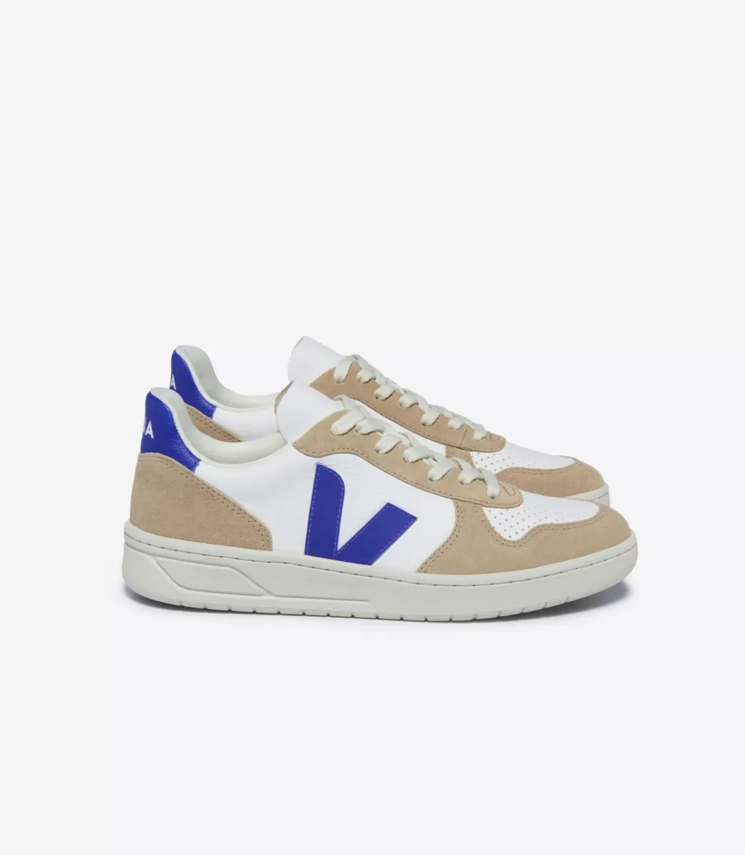 Femme VEJA V-10 | V-10<V-10 LEATHER WHITE PAROS SAHARA