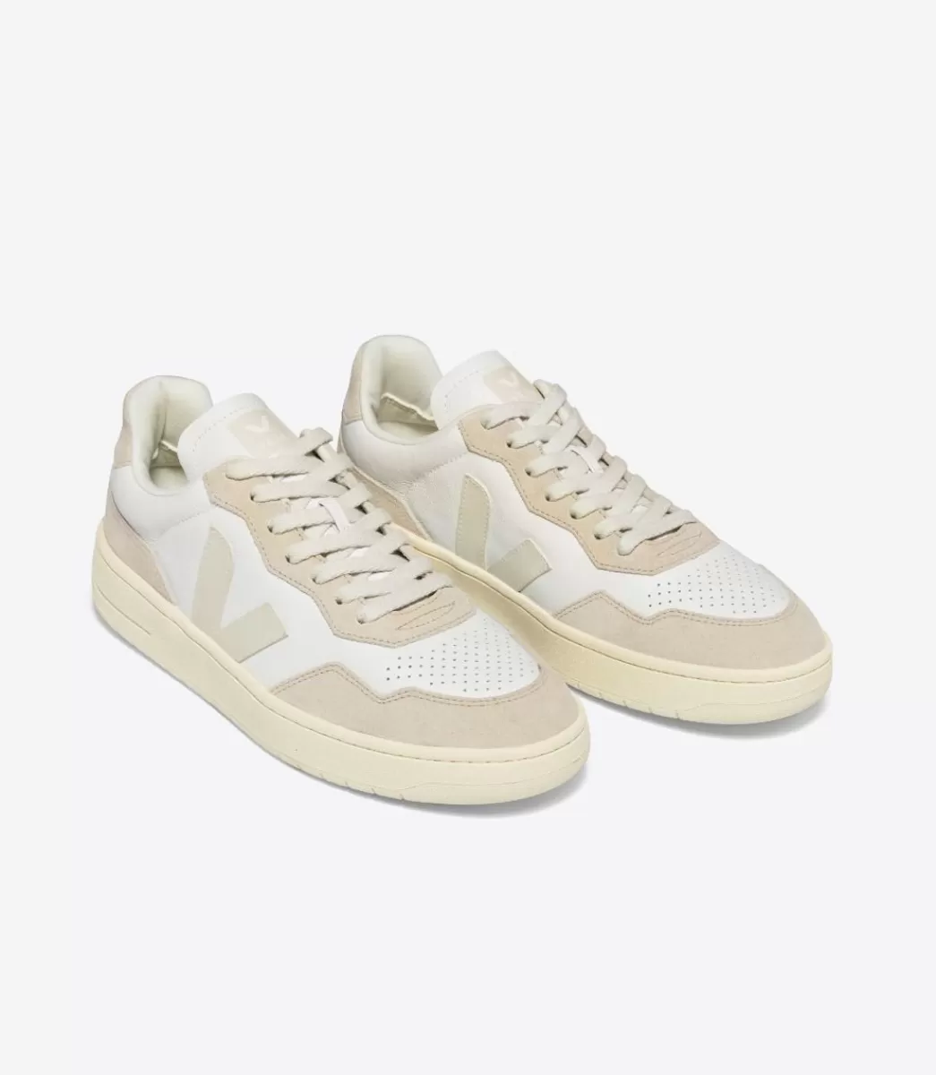 Femme VEJA V-90 | V-90<V-90 LEATHER WHITE PIERRE