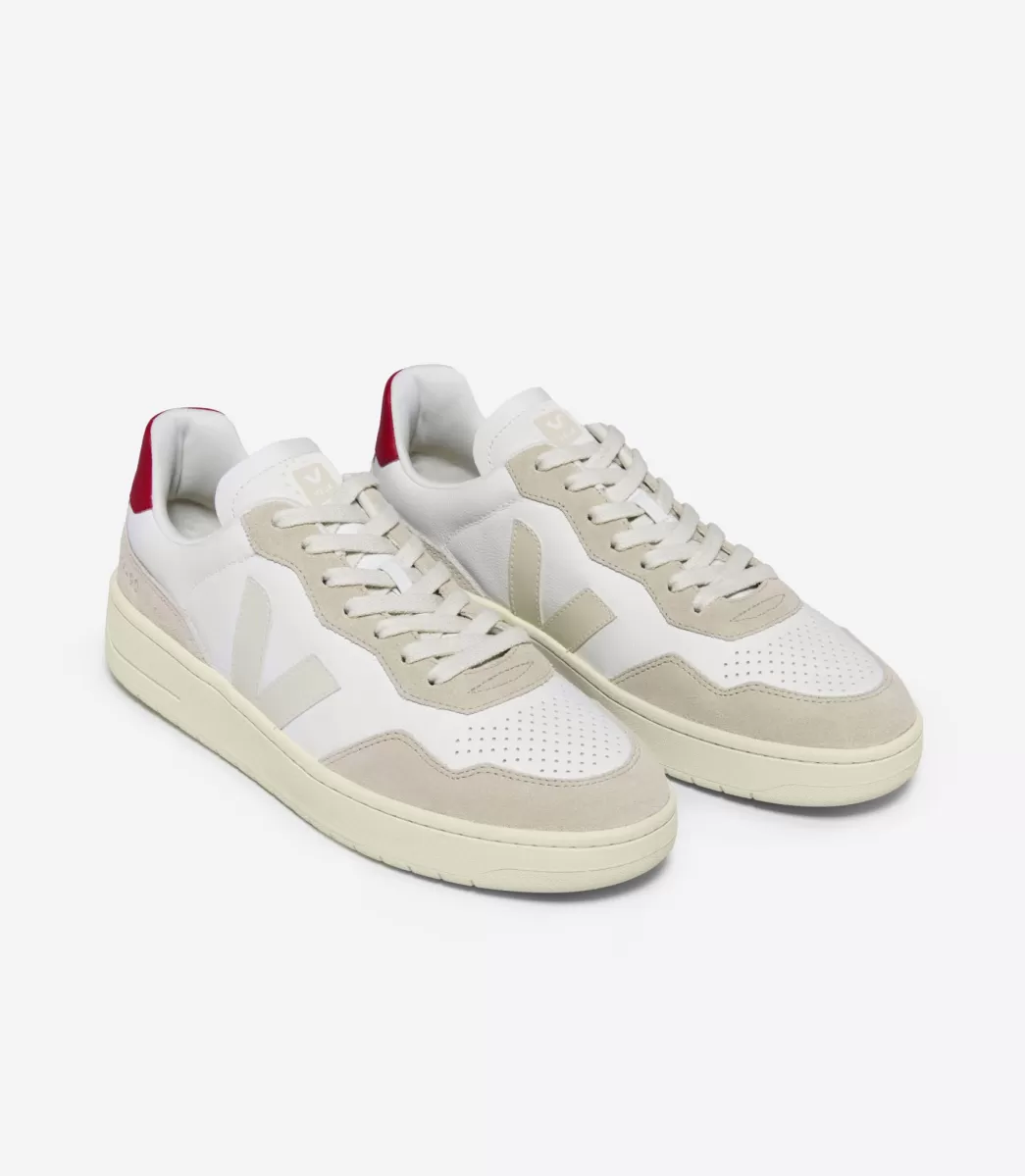 Femme VEJA V-90 | Made In Europe<V-90 LEATHER WHITE PIERRE PEKIN