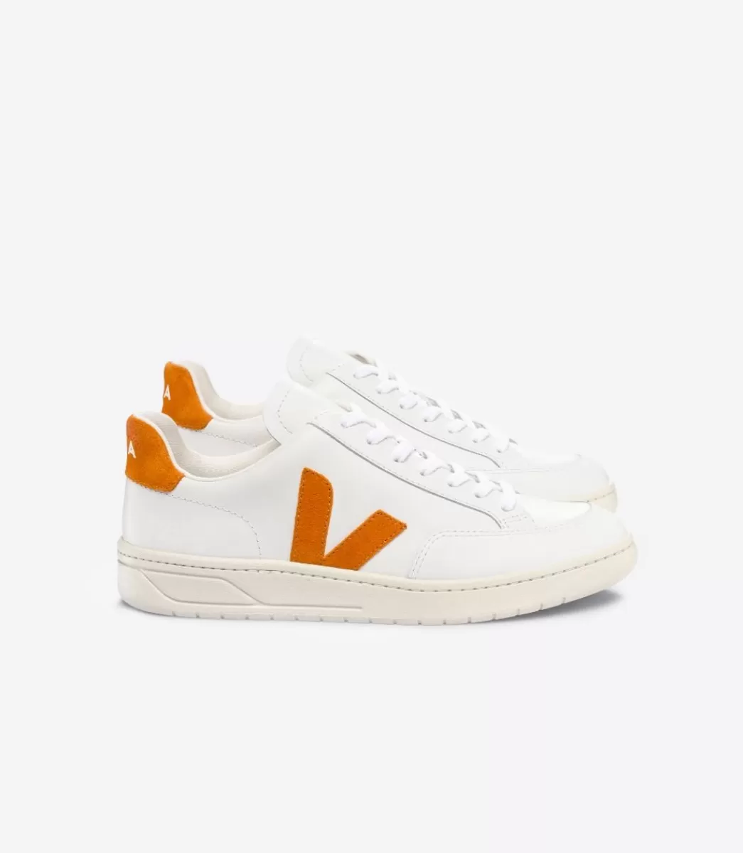 Femme VEJA V-12 | V-12<V-12 LEATHER WHITE PUMPKIN