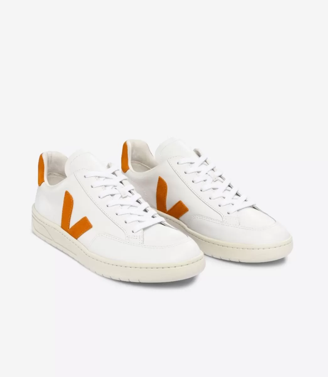 Femme VEJA V-12 | V-12<V-12 LEATHER WHITE PUMPKIN