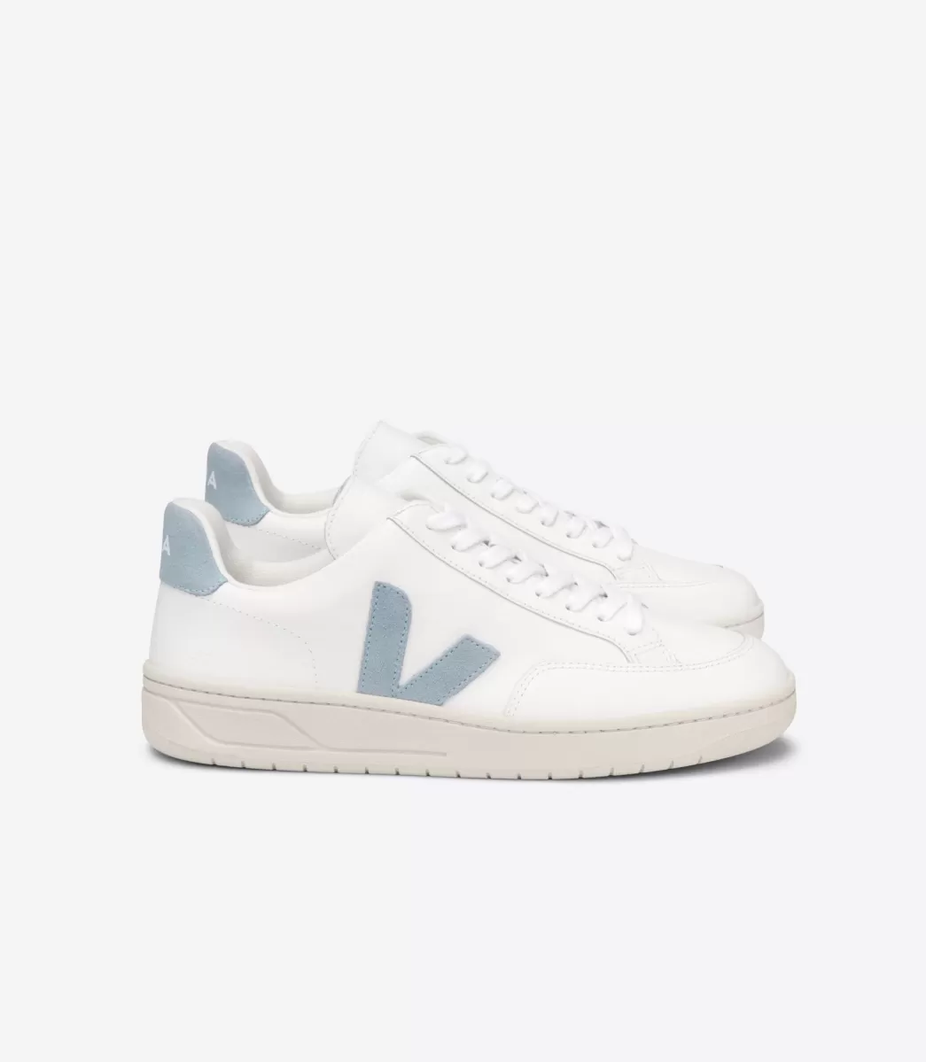 Femme VEJA V-12 | V-12<V-12 LEATHER WHITE STEEL
