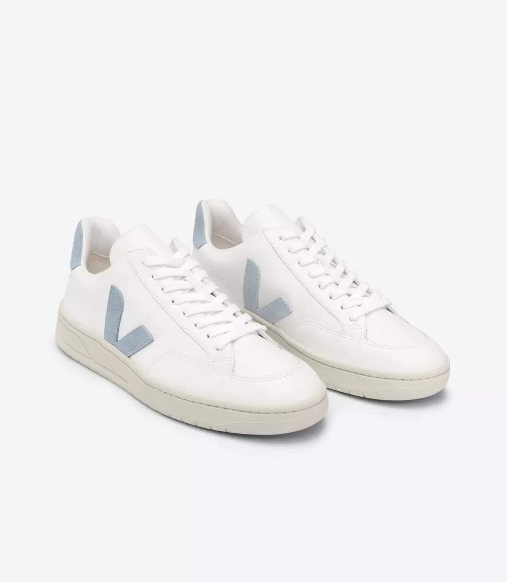 Femme VEJA V-12 | V-12<V-12 LEATHER WHITE STEEL