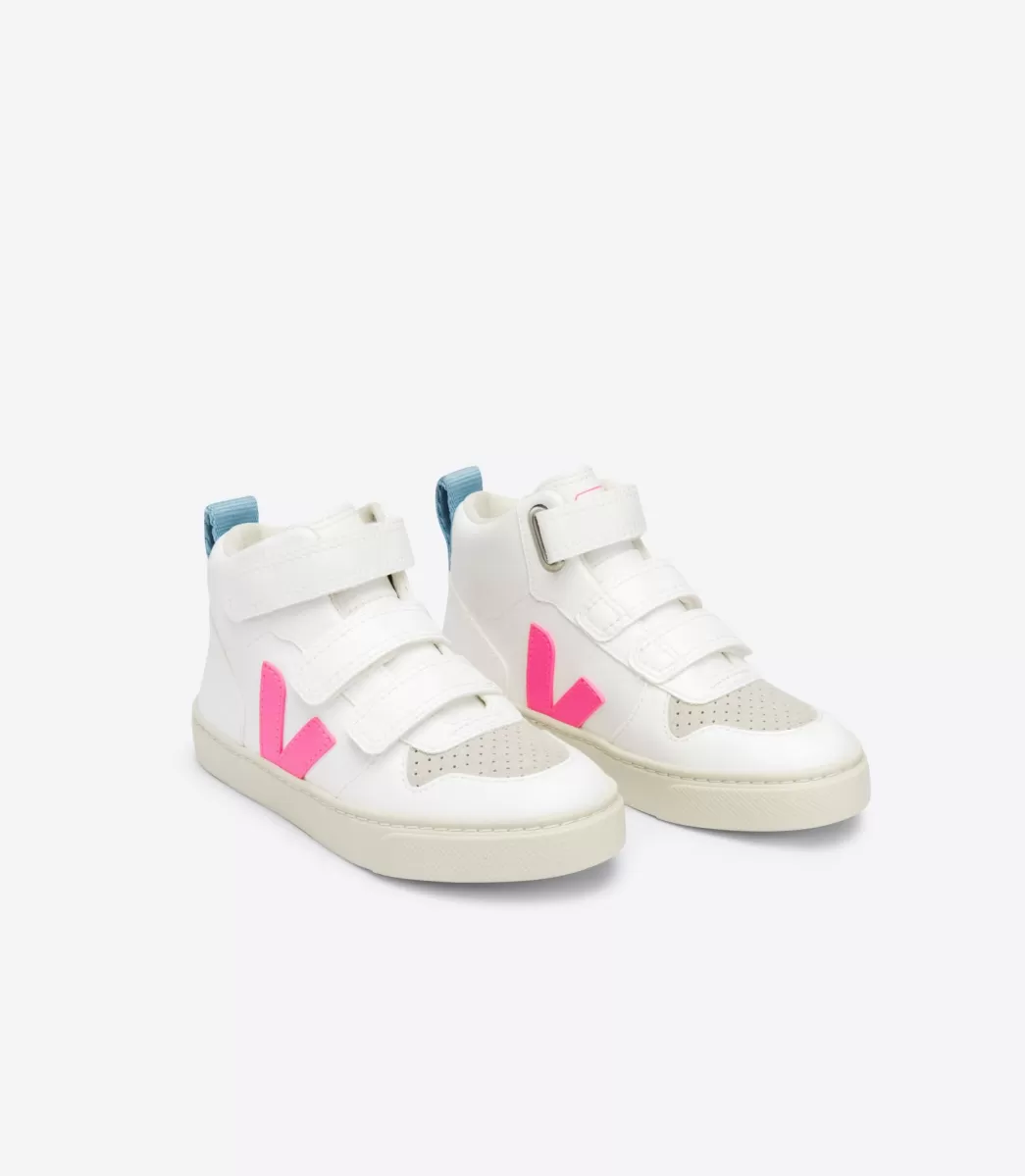 Enfant VEJA Enfant | Vegan<V-10 MID CWL WHITE SARI STEEL