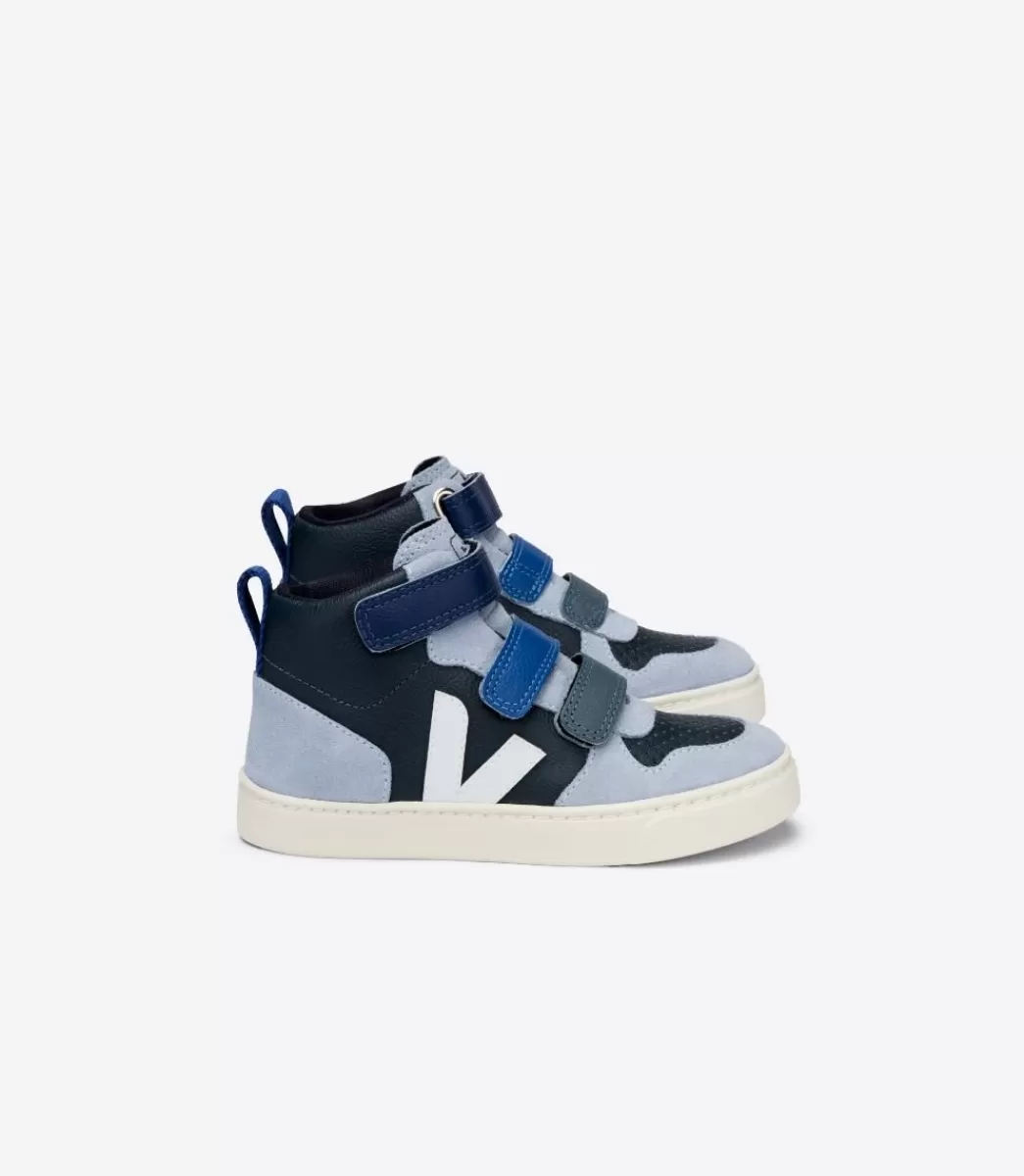 Enfant VEJA Montantes | V-10 Mid<V-10 MID LEATHER MULTICO NAUTICO MENTHOL