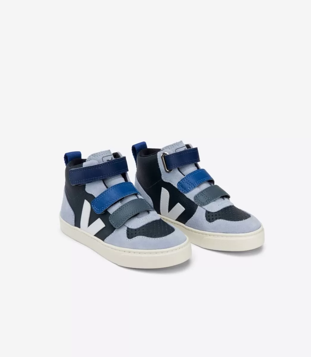 Enfant VEJA Montantes | V-10 Mid<V-10 MID LEATHER MULTICO NAUTICO MENTHOL