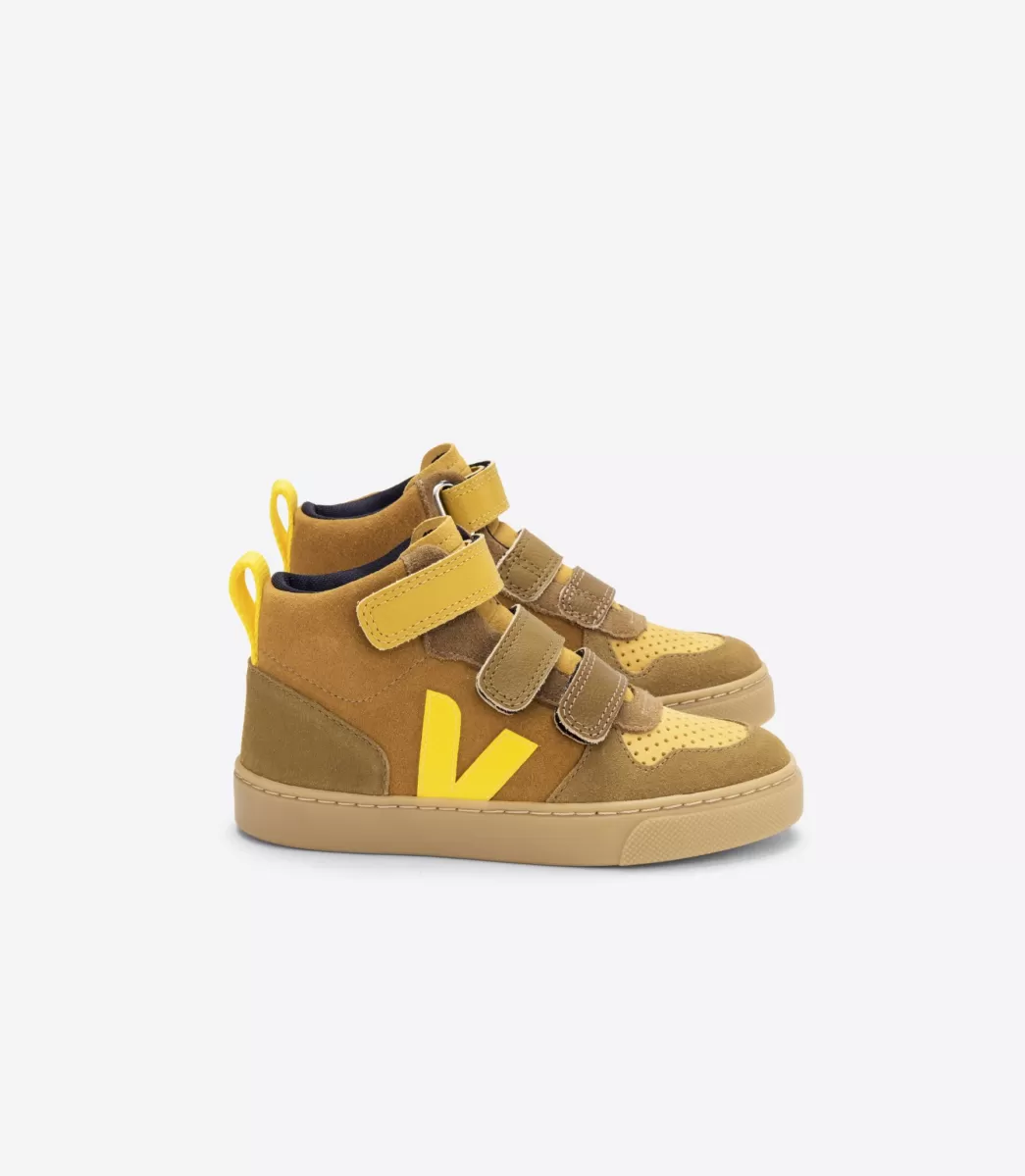 Enfant VEJA Montantes | V-10 Mid<V-10 MID SUEDE MULTICO CAMEL TONIC