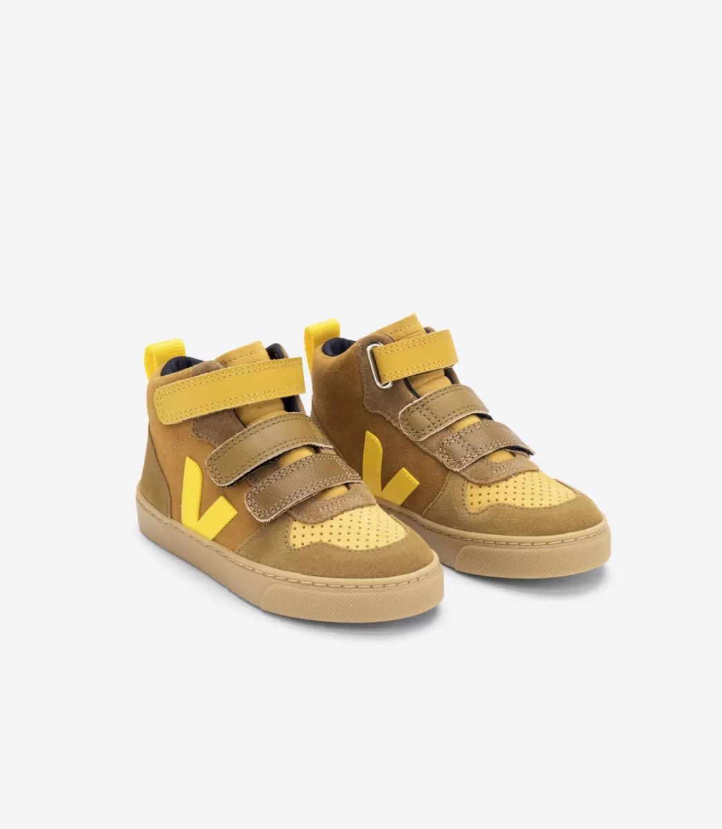 Enfant VEJA Montantes | V-10 Mid<V-10 MID SUEDE MULTICO CAMEL TONIC