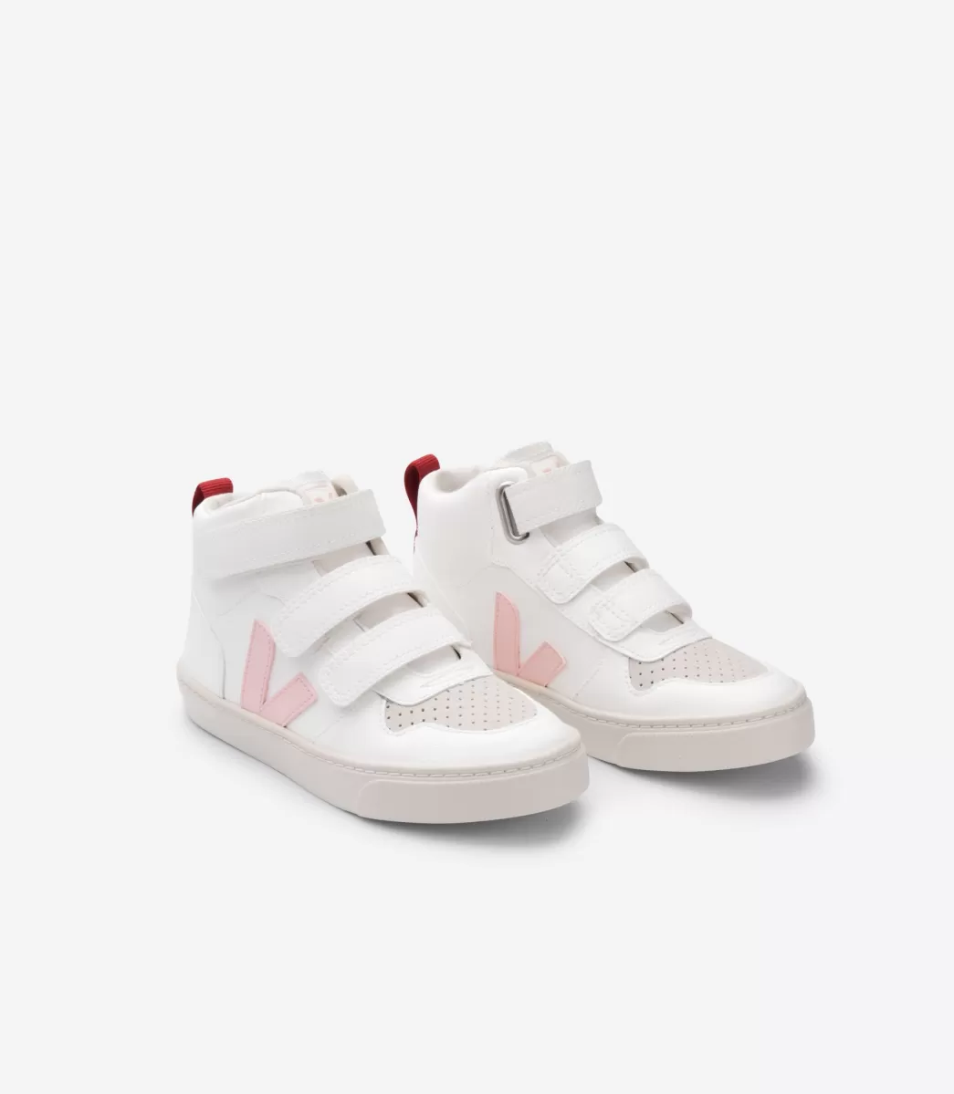 Enfant VEJA Enfants<V-10 MID WHITE PETALE MARSALA