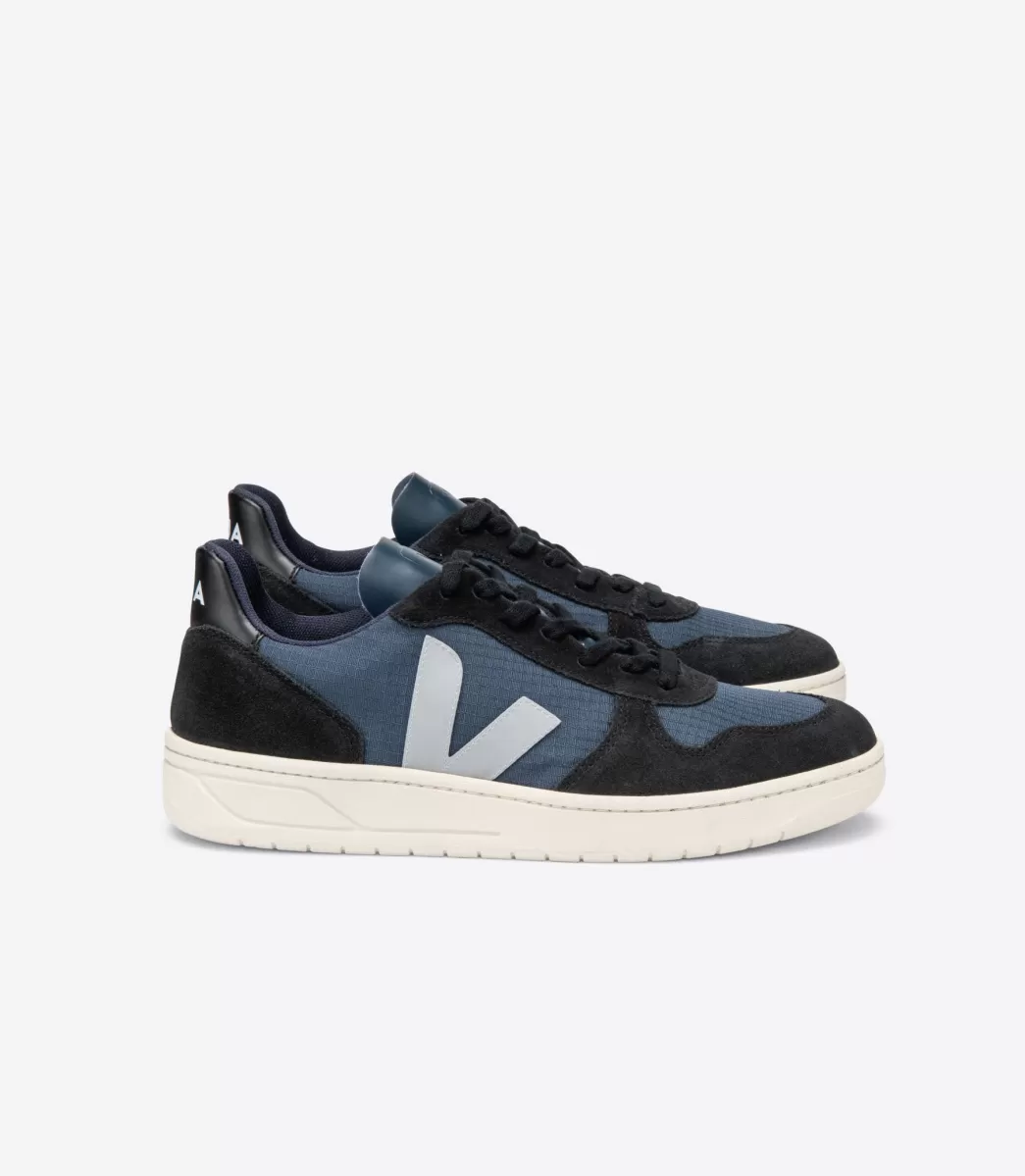 VEJA Adultes<V-10 RIPSTOP NAUTICO OXFORD GREY BLACK