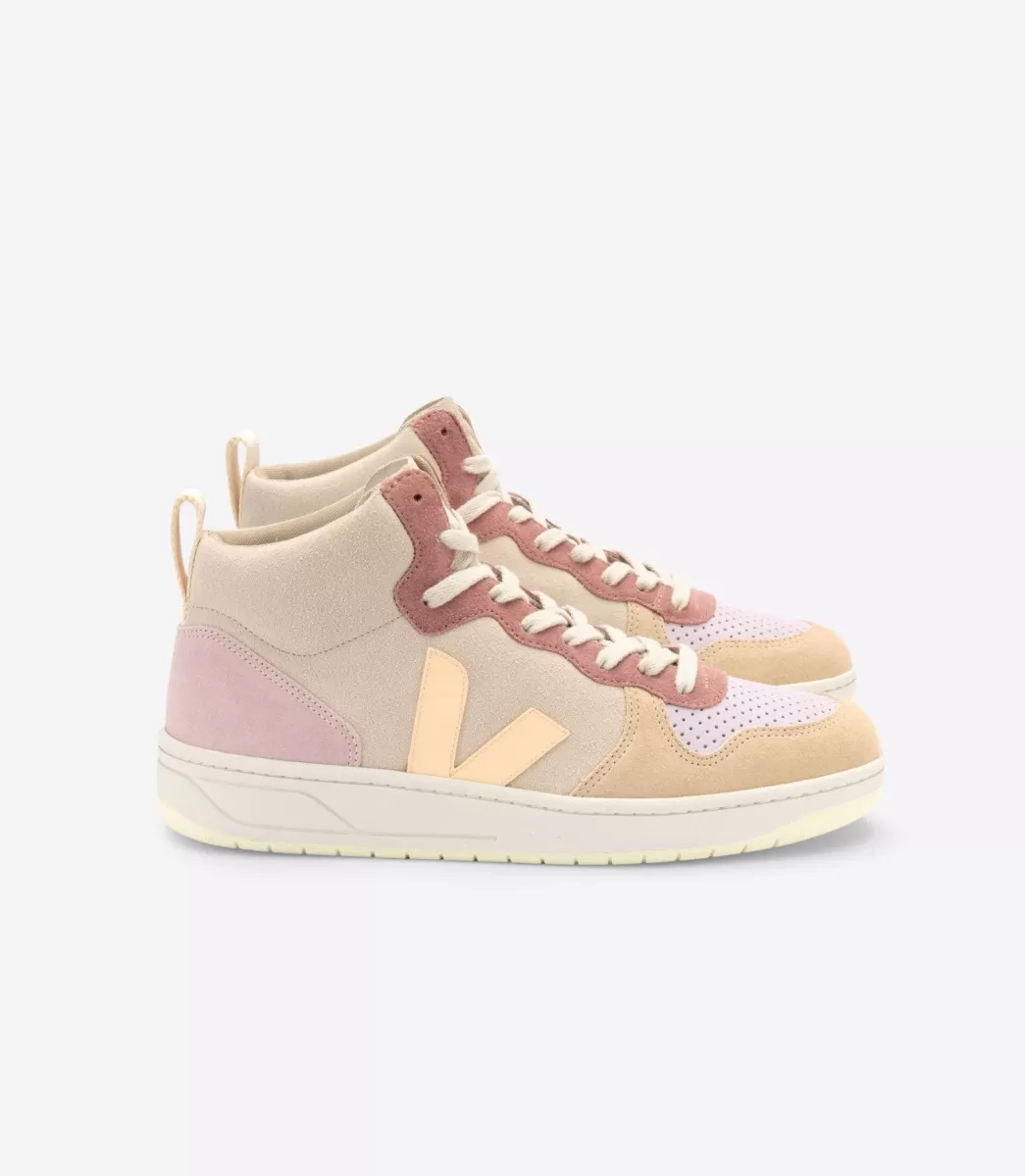 VEJA Adultes<V-15 SUEDE MULTICO PEACH