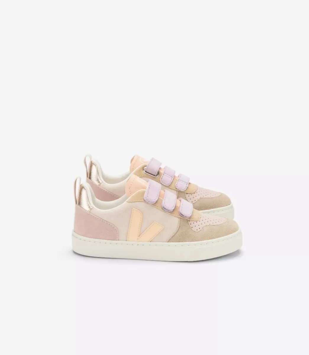Enfant VEJA V-10<V-10 SUEDE MULTICO SABLE