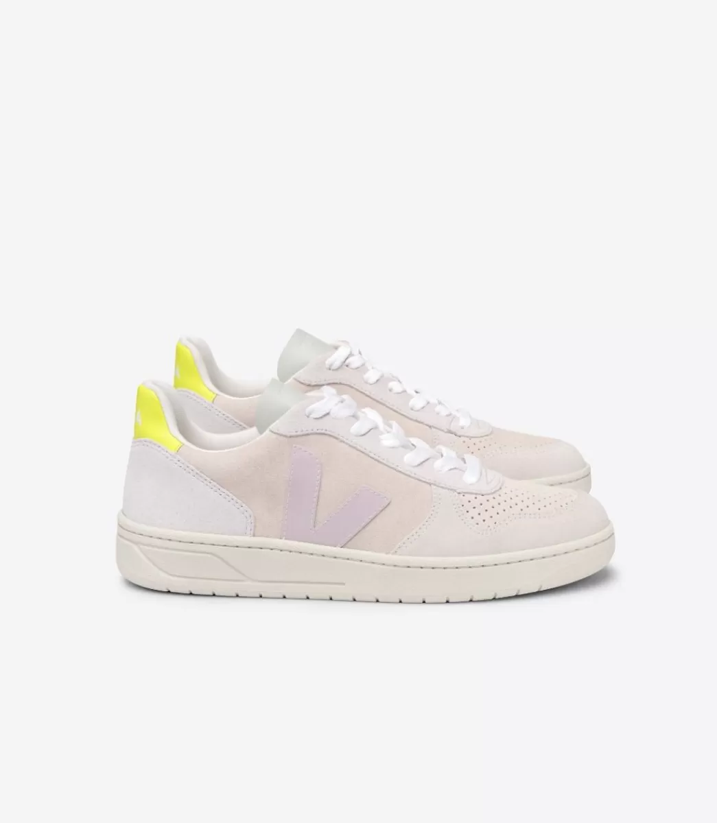VEJA Adultes<V-10 SUEDE MULTICO SABLE PARME