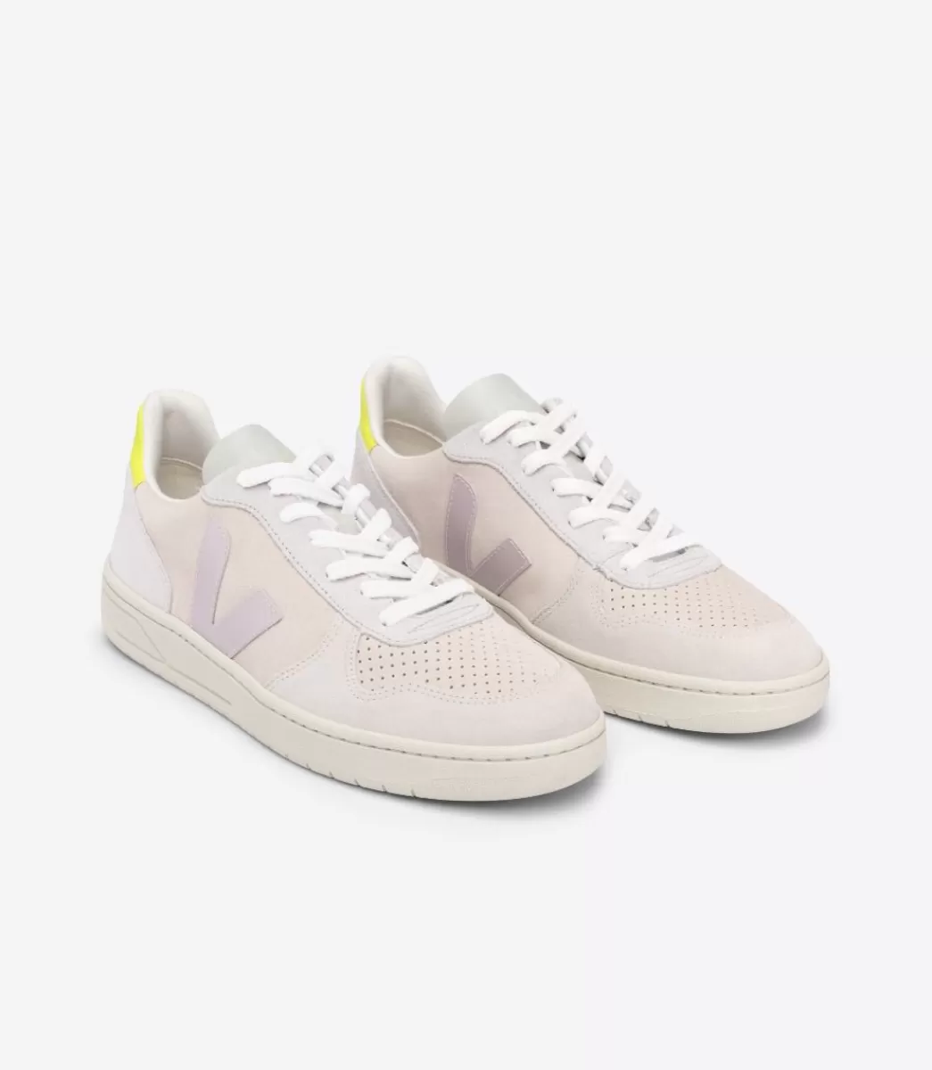VEJA Adultes<V-10 SUEDE MULTICO SABLE PARME
