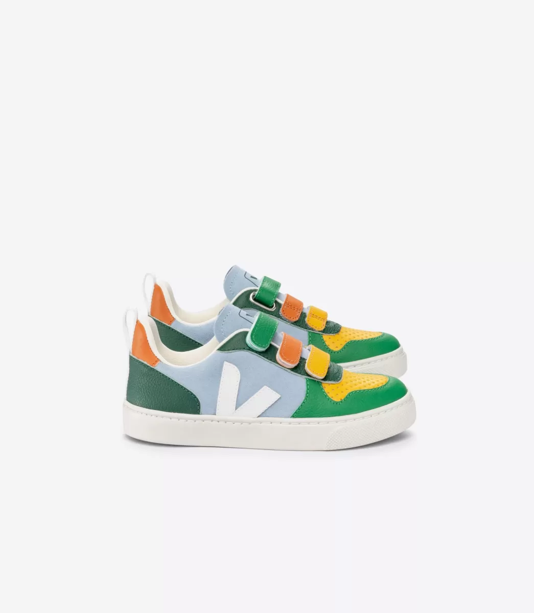 Enfant VEJA V-10<V-10 SUEDE MULTICO STEEL