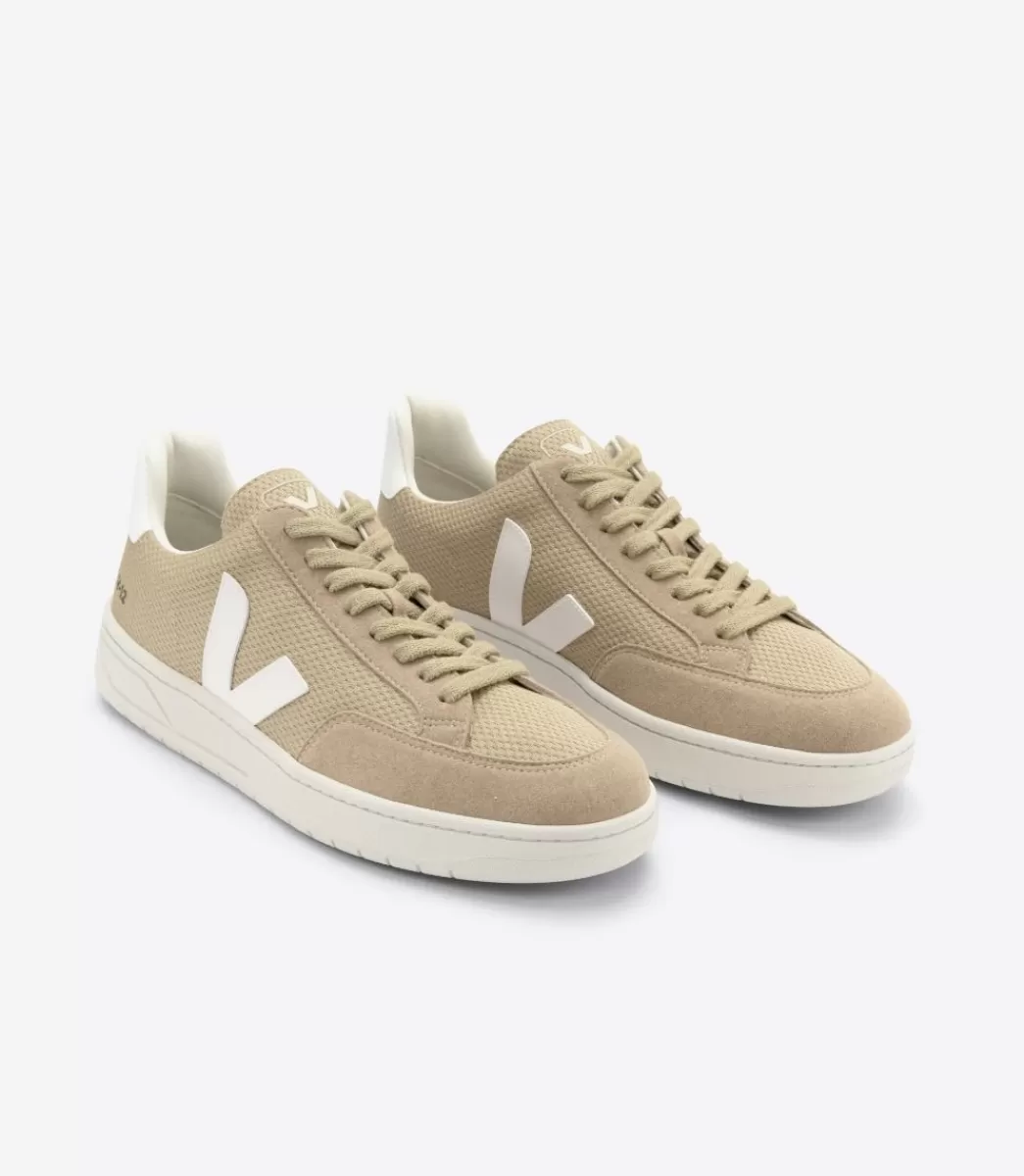 Femme VEJA Adulte | Vegan<V-12 VEGAN ALVEOMESH DUNE WHITE