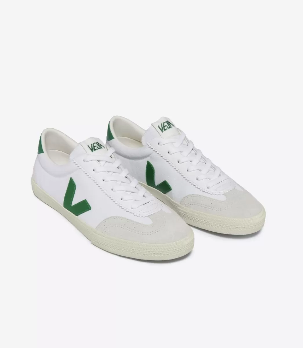 Femme VEJA Volley | Volley<VOLLEY CANVAS WHITE EMERAUDE