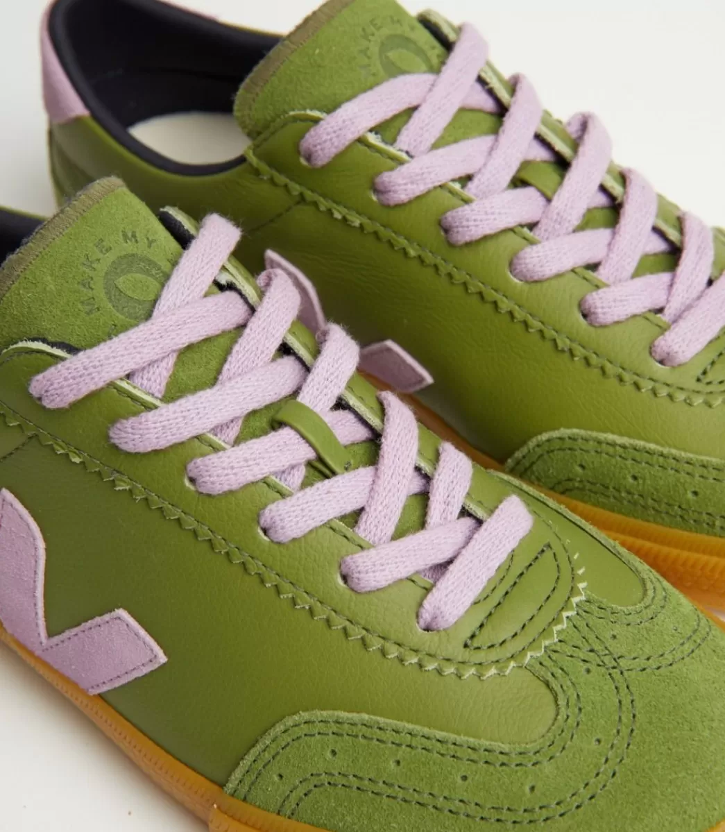 Femme VEJA Veja X Make My Lemonade | Collab<VOLLEY LEATHER X MAKE MY LEMONADE KIWI ORCHID
