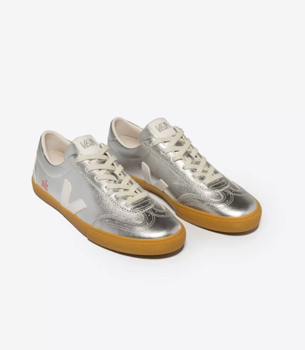 Femme VEJA Collab | Veja X Nk Store<VOLLEY LEATHER X NK STORE SILVER WHITE