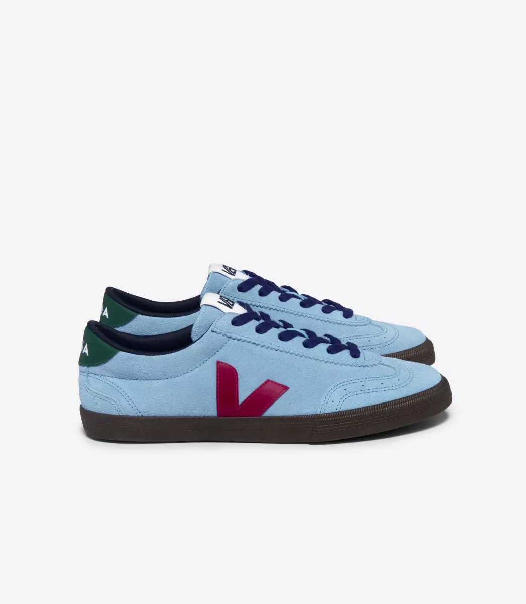 Femme VEJA Volley | Volley<VOLLEY SUEDE AQUA MARSALA EAGLE