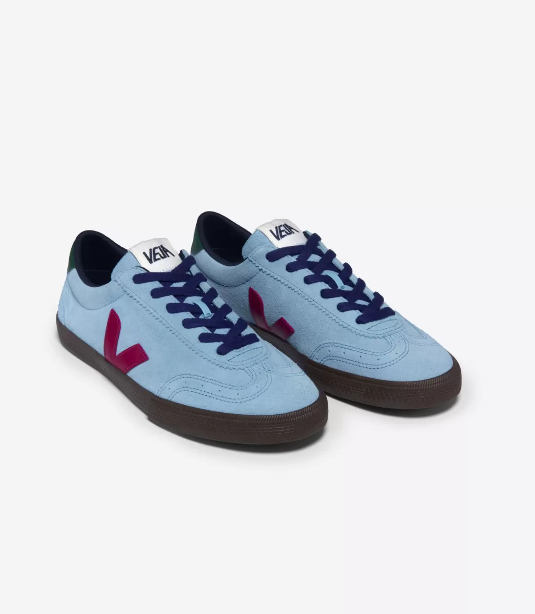 Femme VEJA Volley | Volley<VOLLEY SUEDE AQUA MARSALA EAGLE