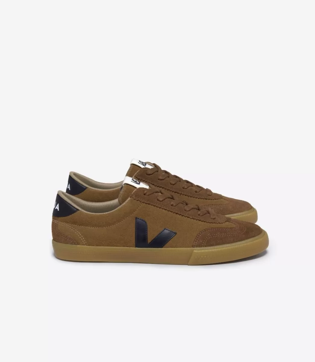 Femme VEJA Volley<VOLLEY SUEDE CAMEL BLACK